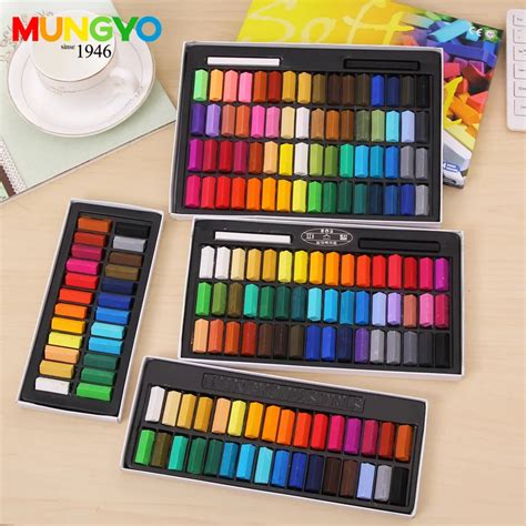 Mungyo Mps Soft Pastels Short Color 24 32 48 64 Colors Set Square Type