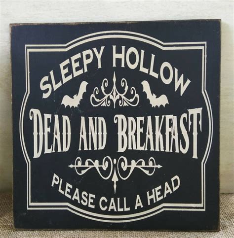Sleepy Hollow Sign Halloween Sign Black Sign Halloween Etsy