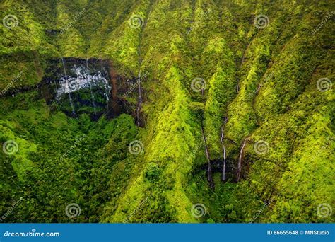 Mount Waialeale Known As The Wettest Spot On Earth Kauai Stock Photo