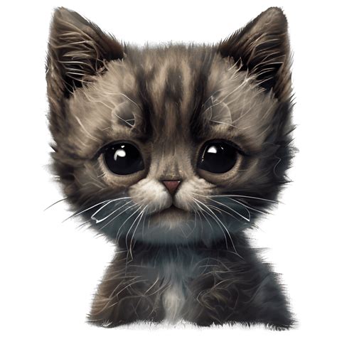 Hyperdetailed Realistic Kitten Clipart · Creative Fabrica