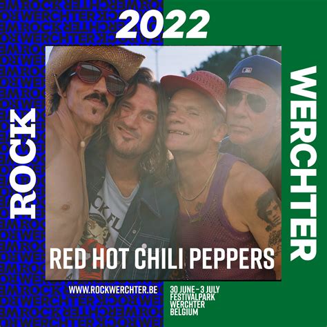 Red Hot Chili Peppers Nuevo Cabeza De Cartel Del Rock Werchter 2022