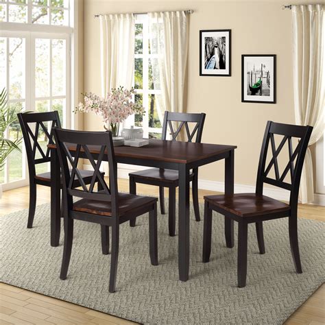 Modern 5 Piece Dining Sets Urhomepro Wooden Dining Table