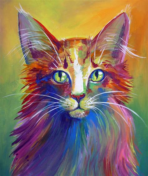 Colorful Cat 6 By San T On Deviantart