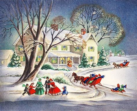 Pin By Rita Leydon On Vintage And Folk Art Christmas Scenes Vintage