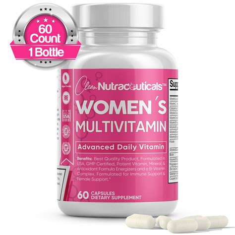 Clean Nutraceuticals Multivitamin For Women Daily Vitamins 60