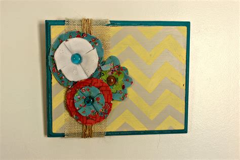 DIY Wall Art and Fabric Flower Tutorial - Live Creatively Inspired