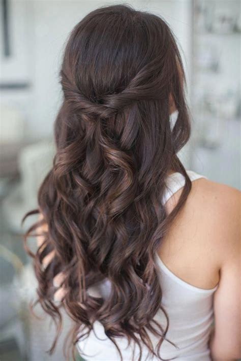 28 Captivating Half Up Half Down Wedding Hairstyles Simple Twisted Wedding Hairstyle With