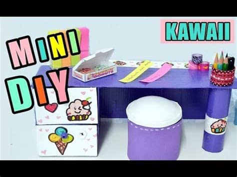 Recogidos muy fáciles para hacer tu misma antes de salir de casa. Mini Escritorio Organizador KAWAII, MANUALIDADES fáciles ...