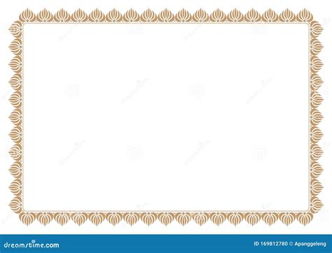 Gold Certificate Of Appreciation Border Stock Vector Illustration Of