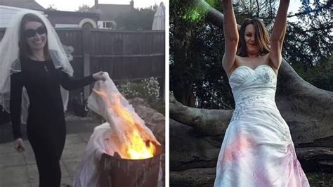 Ladbible News On Twitter Woman Destroyed Wedding Dress By Setting It On Fire After