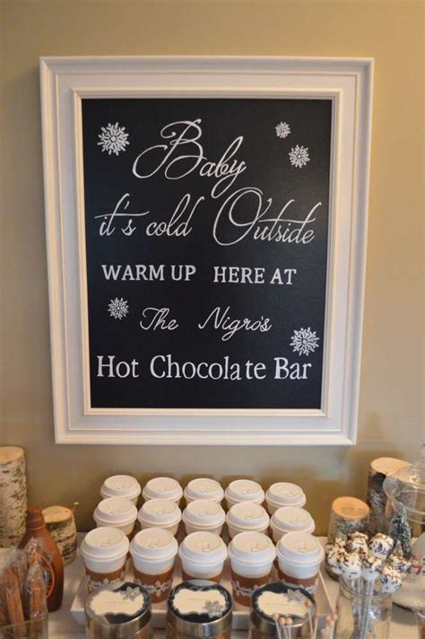 Hot Cocoa Bar At A Winter Wonderland Party See More Party Planning