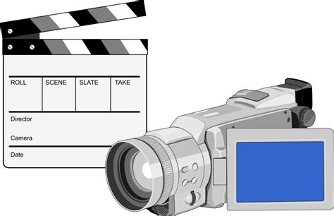 Video Camera Movie Clapboard Retro Video Camera Movie Clapboard Retro
