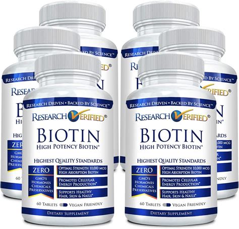 Buy Research Verified Biotin Pure Biotin Extra Strength 10000mcg For