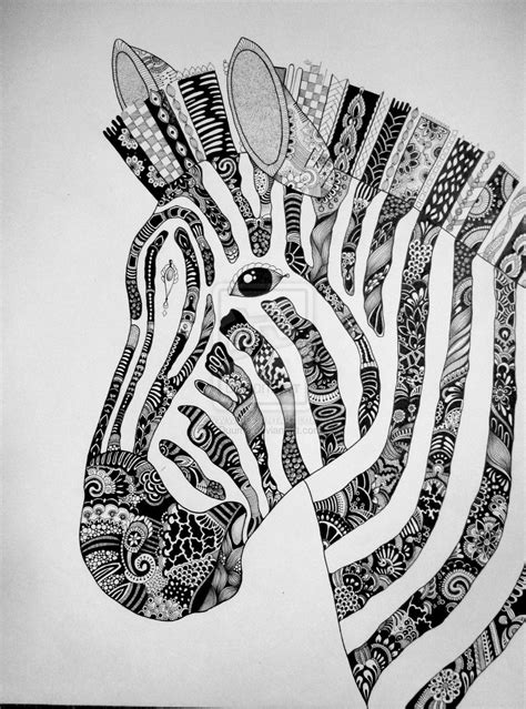 Zebra Zentangle By Duuma On Deviantart Zentangle Animals Zentangle