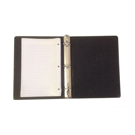 Small Black 3 Ring Vinyl Binder W Non Standard 6 X 9 In Lined Paper