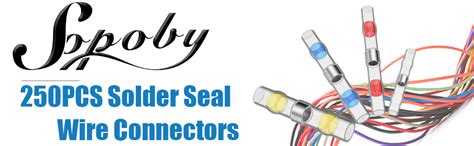 Sopoby 250pcs Solder Seal Wire Connectors Insulated Waterproof