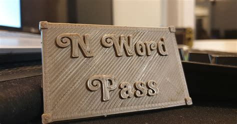 N Word Pass By Franspai Download Free Stl Model