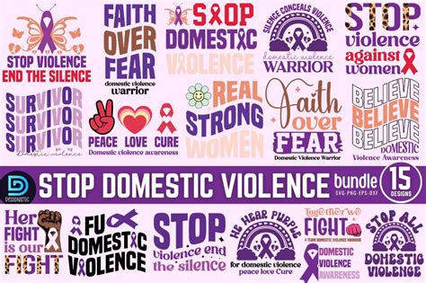 Stop Domestic Violence Svg Bundle By Designistic Thehungryjpeg
