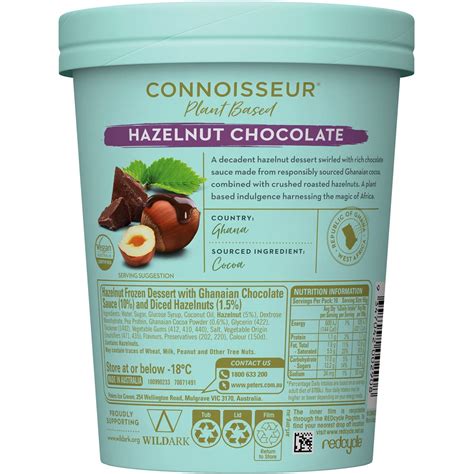 Connoisseur Plant Based Hazelnut Chocolate Frozen Dessert Tub 1l