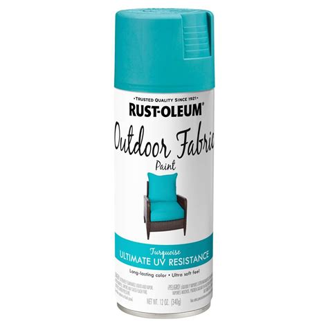 Rust Oleum 12 Oz Turquoise Outdoor Fabric Spray Paint 352124 The