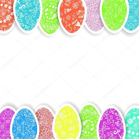 Sfondo Di Pasqua Con Uova Colorate Ornamento Grafica Vettoriale