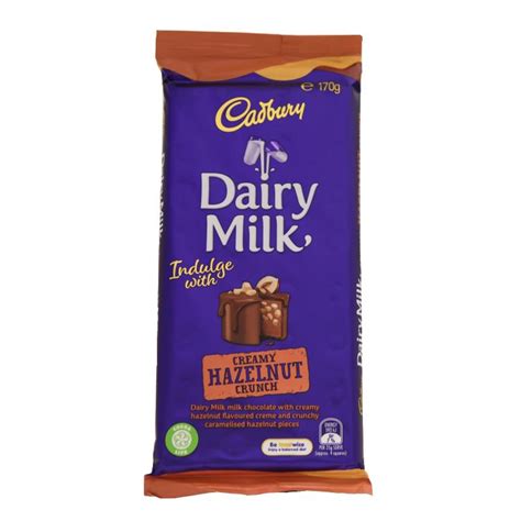 Cadbury Dairy Milk Creamy Hazelnut Crunch Schokolade 170 G