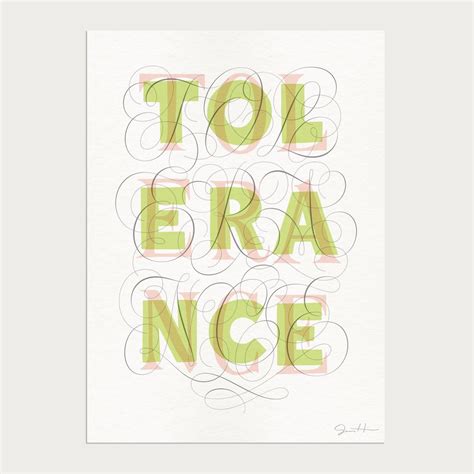 tolerance limited edition letterpress printing lettering poster