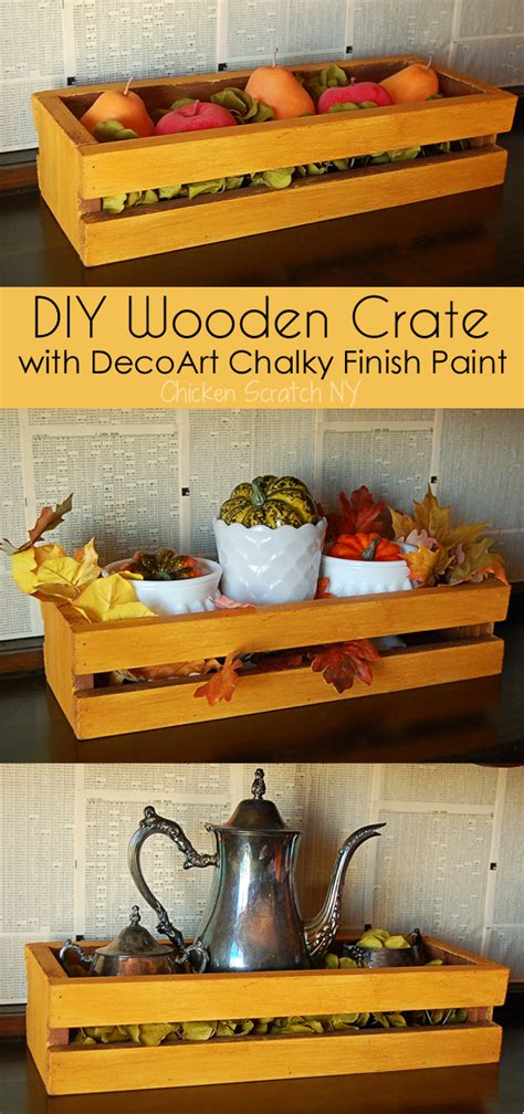 Diy Wooden Crate Centerpiece Chicken Scratch Ny