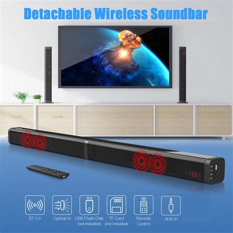 Buy Samtronic 60w Detachable Soundbar Tv Speaker Tv Sound Bar Build In