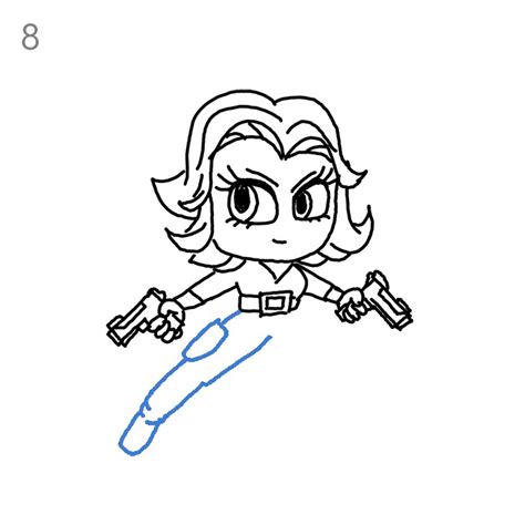 How To Draw A Cartoon Black Widow Step By Step Easy Drawing Guides