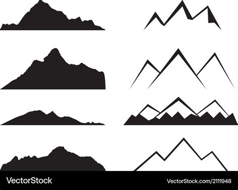 Mountains Silhouette Royalty Free Vector Image