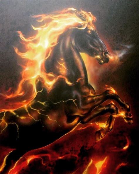 Pin By Ognjen Popovic On Airbrushouse Fire Horse Fantasy Horses