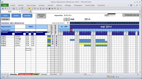 Calendrier Planning Excel Young Planneur