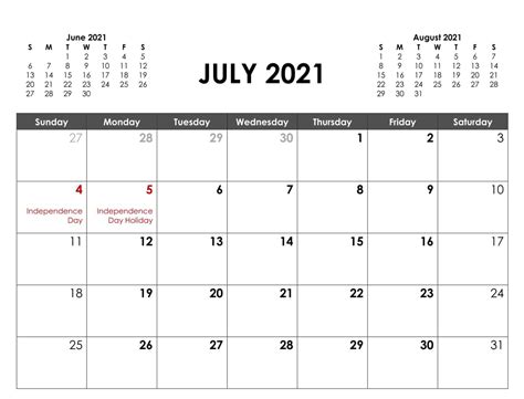 July 2021 Printable Calendar Pdf Monthly Worksheets One Platform For