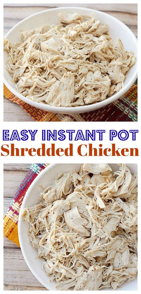 How to make shredded chicken in the instant pot cook the chicken: Instant Pot Shredded Chicken