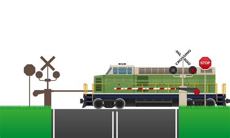 railroad crossing vector illustration 488621 vector art at vecteezy