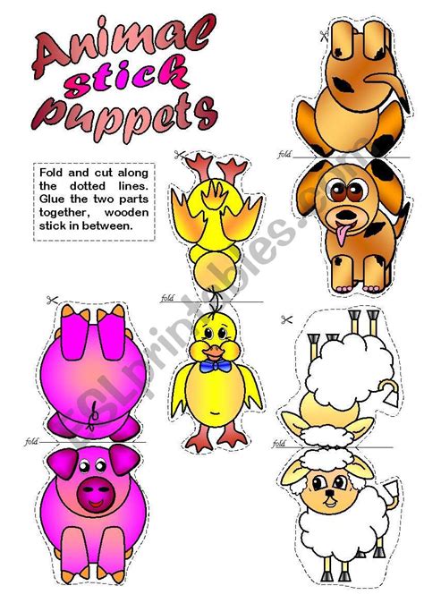 Farm Animals Finger Puppets Free Printable Papercraft Templates Vlr