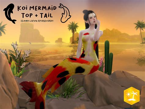 The Sims Resource Koi Fish Mermaid Top