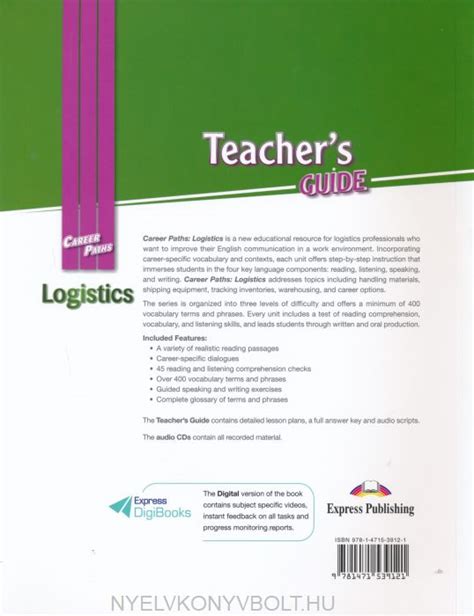Career Paths Logistics Teachers Guide Nyelvkönyv Forgalmazás