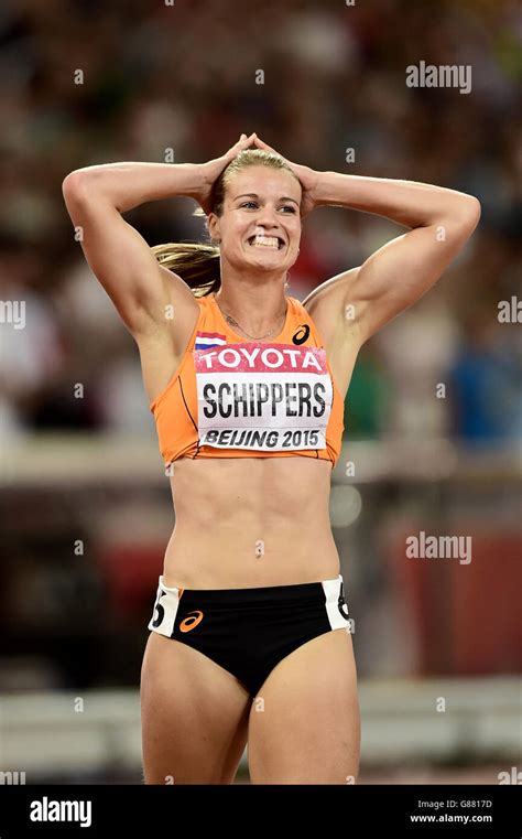 Netherlands Dafne Schippers Celebrates Victory In The Women S 200m Final During Day Seven Of