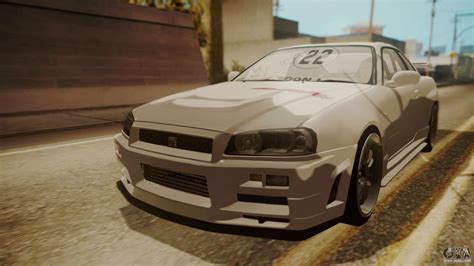 From the back of the 2010 new models card: Nissan Skyline R34 FnF 4 v1.1 for GTA San Andreas