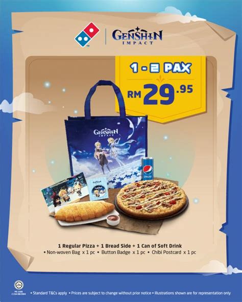 Domino S Pizza Emergency Food Combo Free Genshin Impact Collectibles Promotion