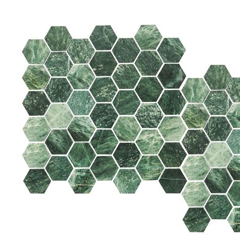 emerald green hexagon marble mosaic 48mm green hexagon tile hexagonal mosaic hexagon backsplash
