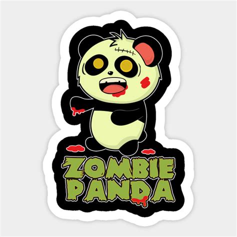 Zombie Panda Zombie Sticker Teepublic