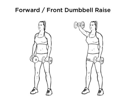Dumbbell Front Raise Exercise For Shoulders