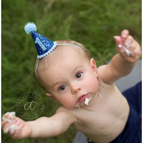 First Birthday Boy Party Hat First Birthday Party Hat Blue Etsy