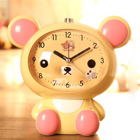 Pink Alarm Clock Abs Plastic Cute Loud Cartoon Best Talking Girls Funny