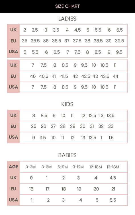 Designer Shoe Size Guide London Womens Shoe Designer