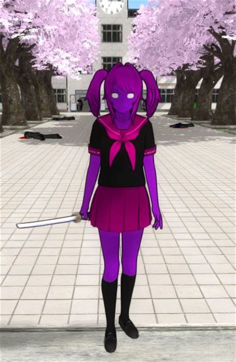 Yandere Simulator Custom Skin Purple Guyor Girl By Pshattuck On
