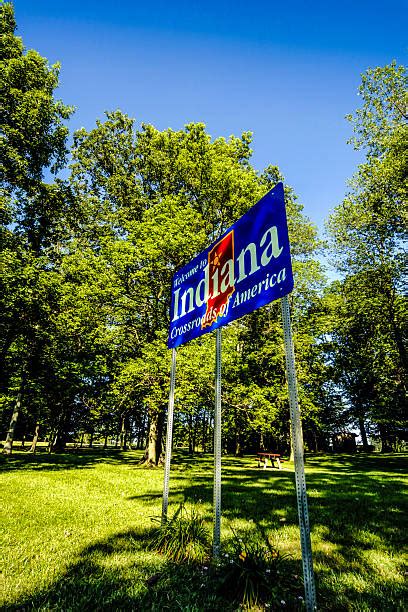 Welcome To Indiana Road Sign Stock Photos Pictures And Royalty Free